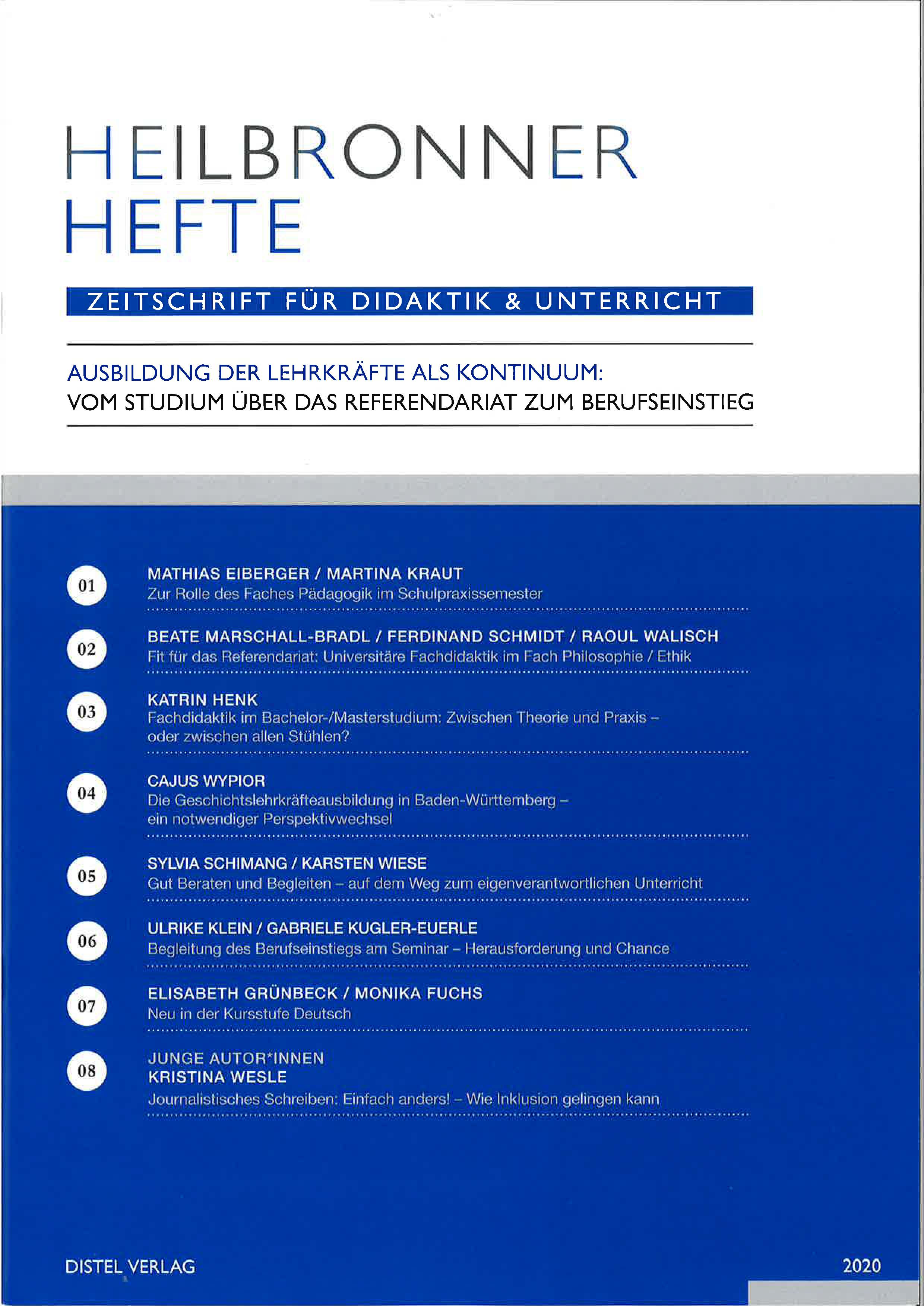 Heilbronner Hefte 2020