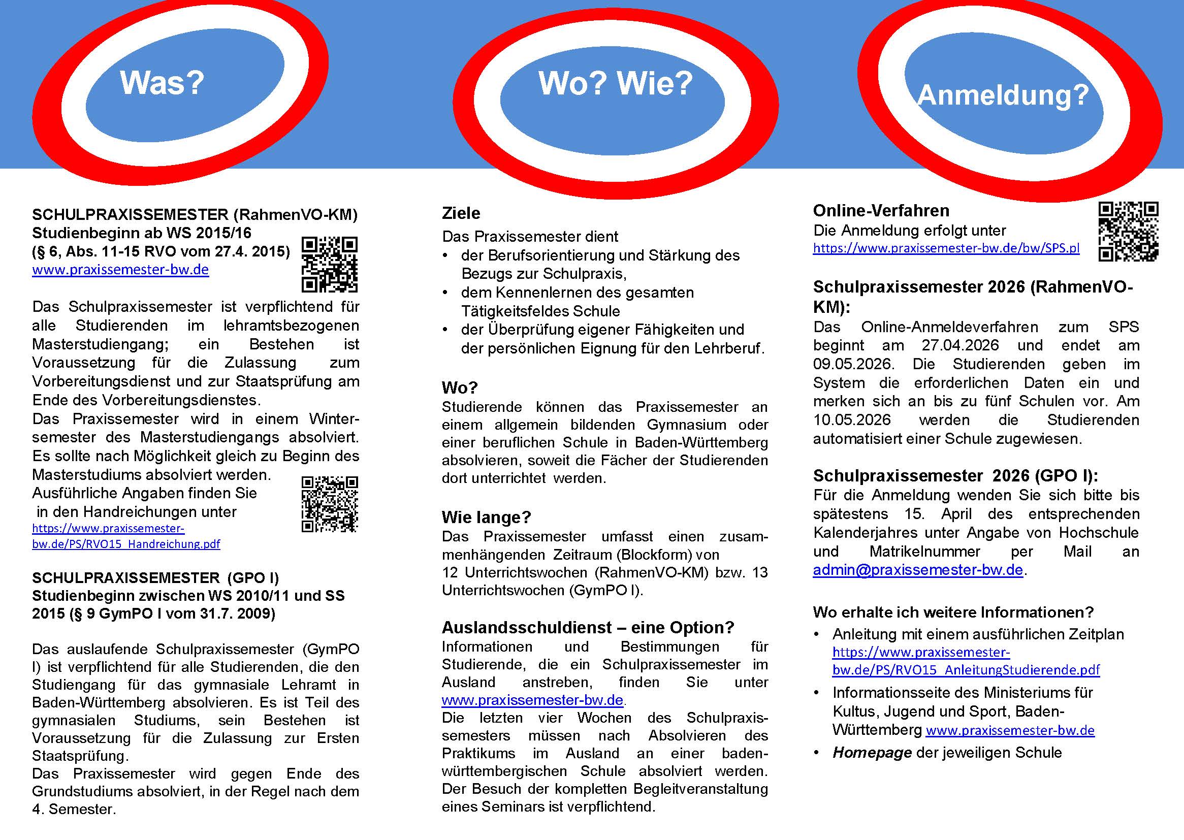 Flyer Praxissemester