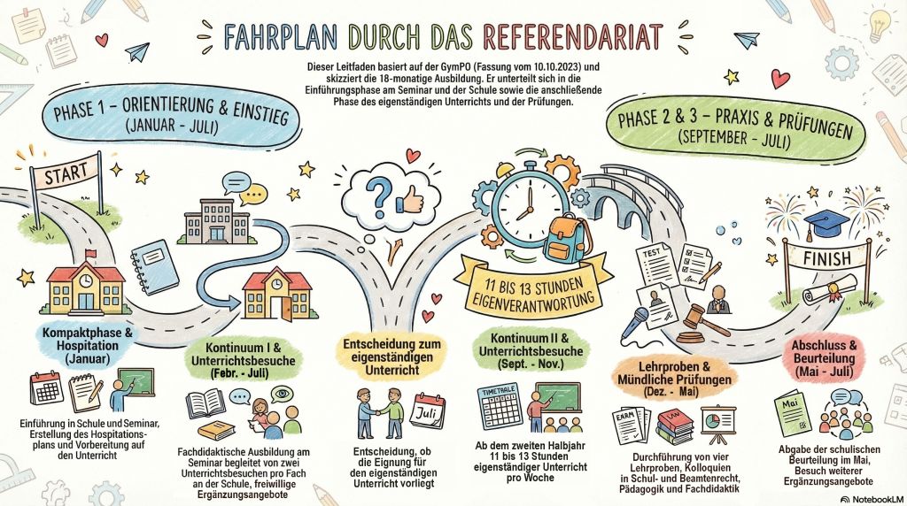 Fahrplan durch das Referendariat